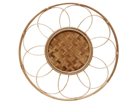 Vietnamese artisan rattan wall decor